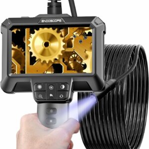 WINWEND Caméra endoscopique avec lumière, caméra endoscope étanche IP67 avec 8 lumières LED réglables, caméra d'inspection HD 1080P