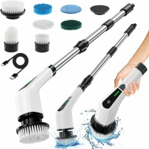 Brosse rotative rechargeable avec manche télescopique pour divers nettoyages-Free Import